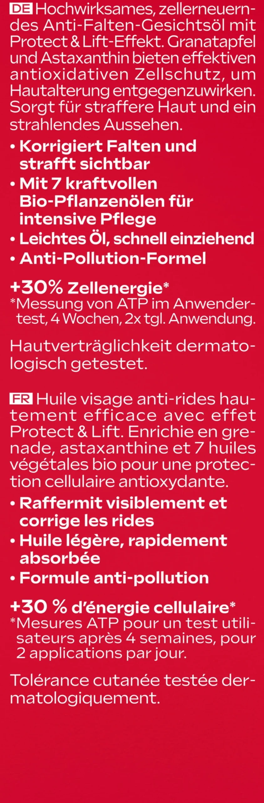 Olio Viso Rassodante al Melograno, 30 ml