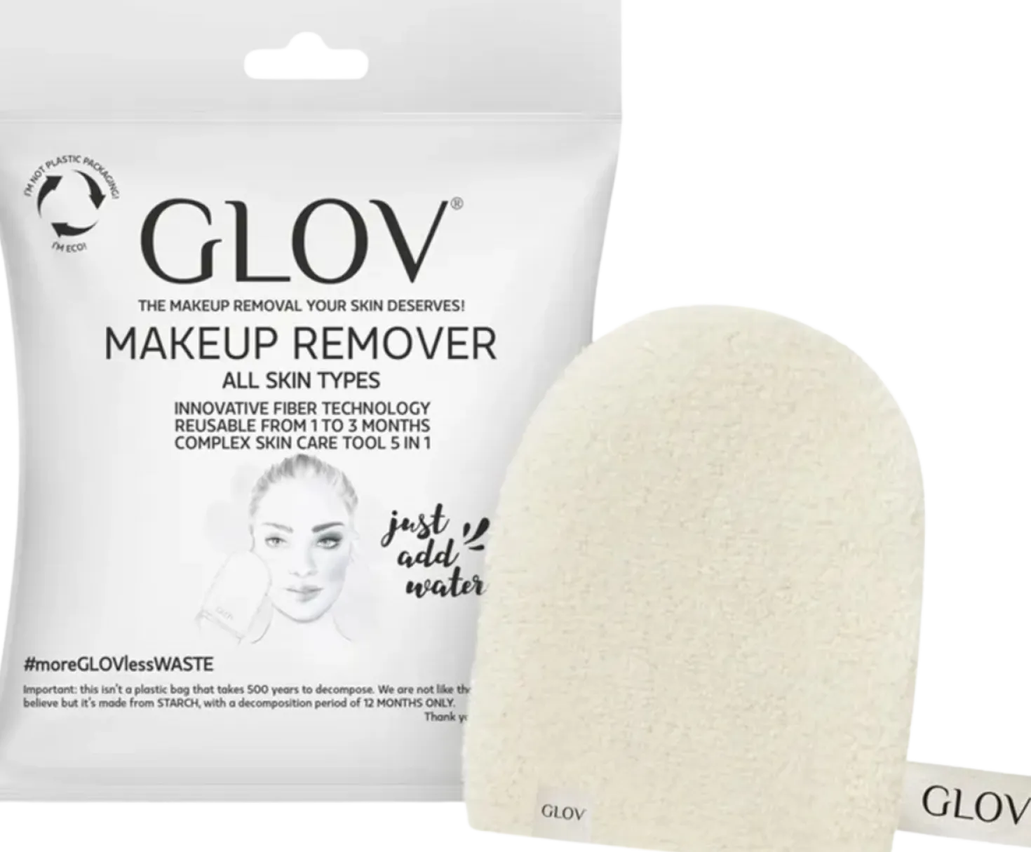 On-The-Go Make-Up Remover Eco Line, Ivory