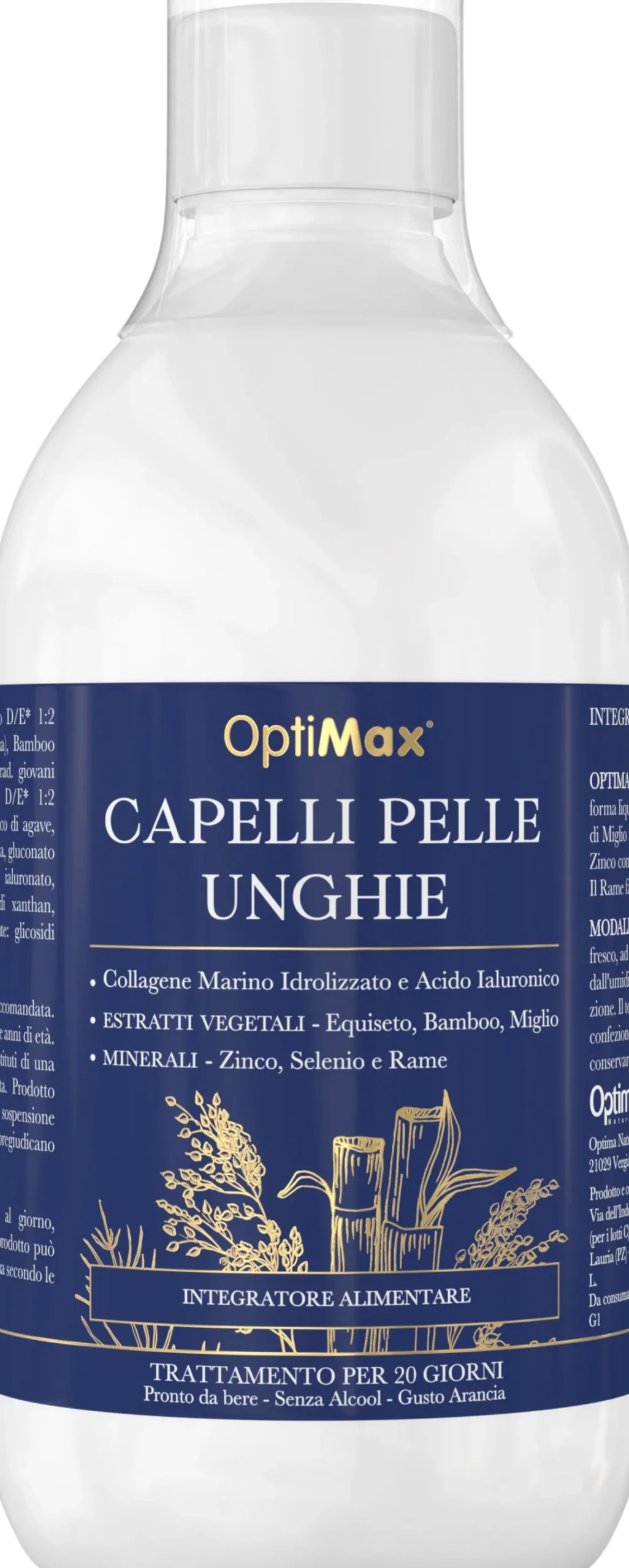 Optimax Integratore Alimentare Capelli Pelle Unghie, 500 ml