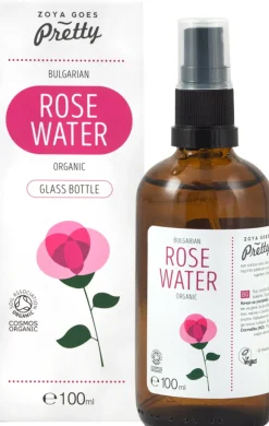 Organic Bulgarian Rose Water Glass Bottle, 100 ml