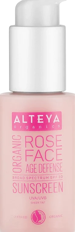 Organic Rose Face Sunscreen SPF 30, 50 ml