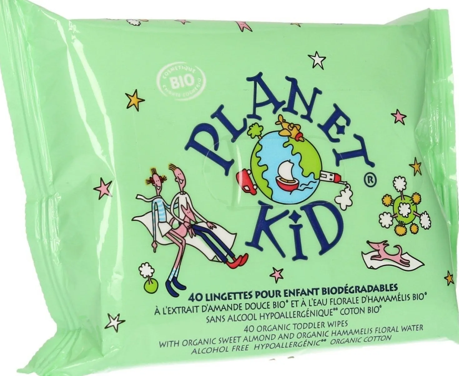 Organic Wipes 40 pz., 40 pezzi