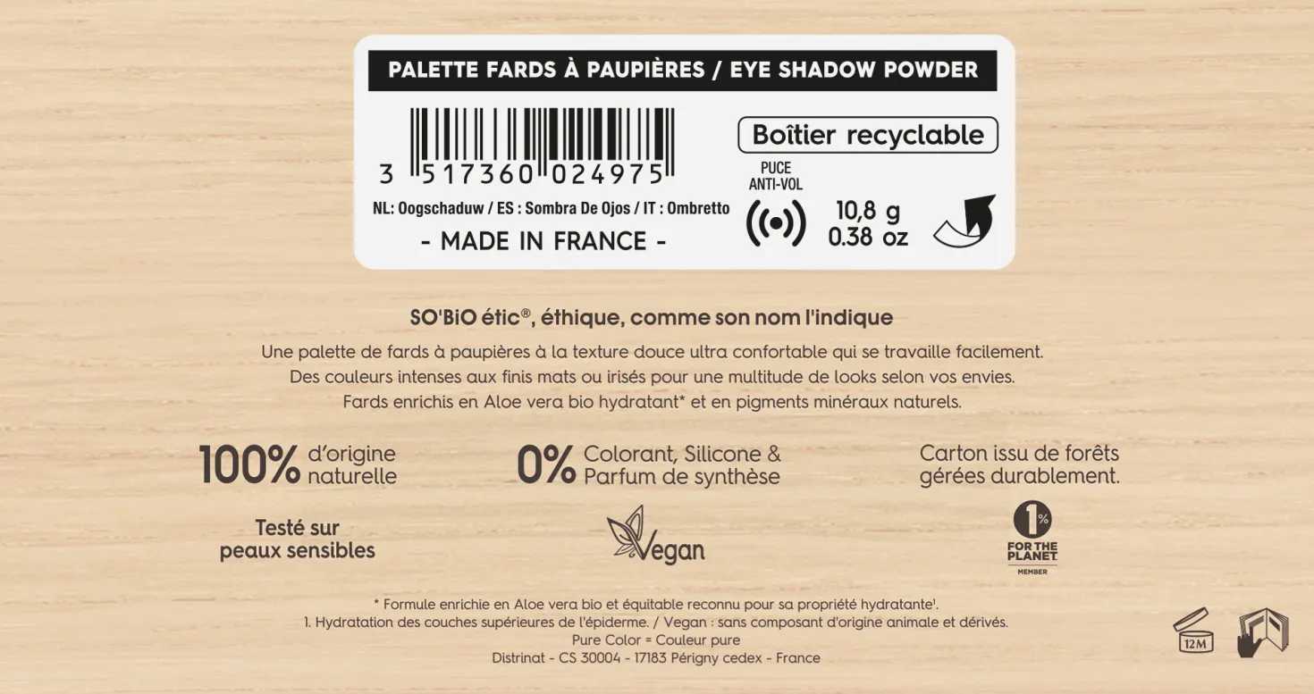 Palette di Ombretti N°01, 10,80 g