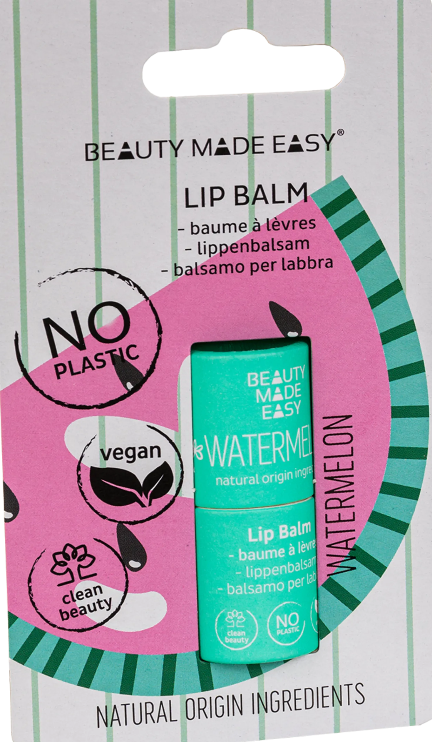 Paper Tube Lip Balm Summertime, Watermelon (5,50 g)