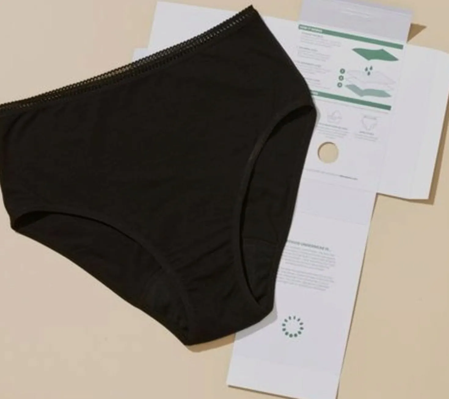 Period Underwear High Waist Black, M