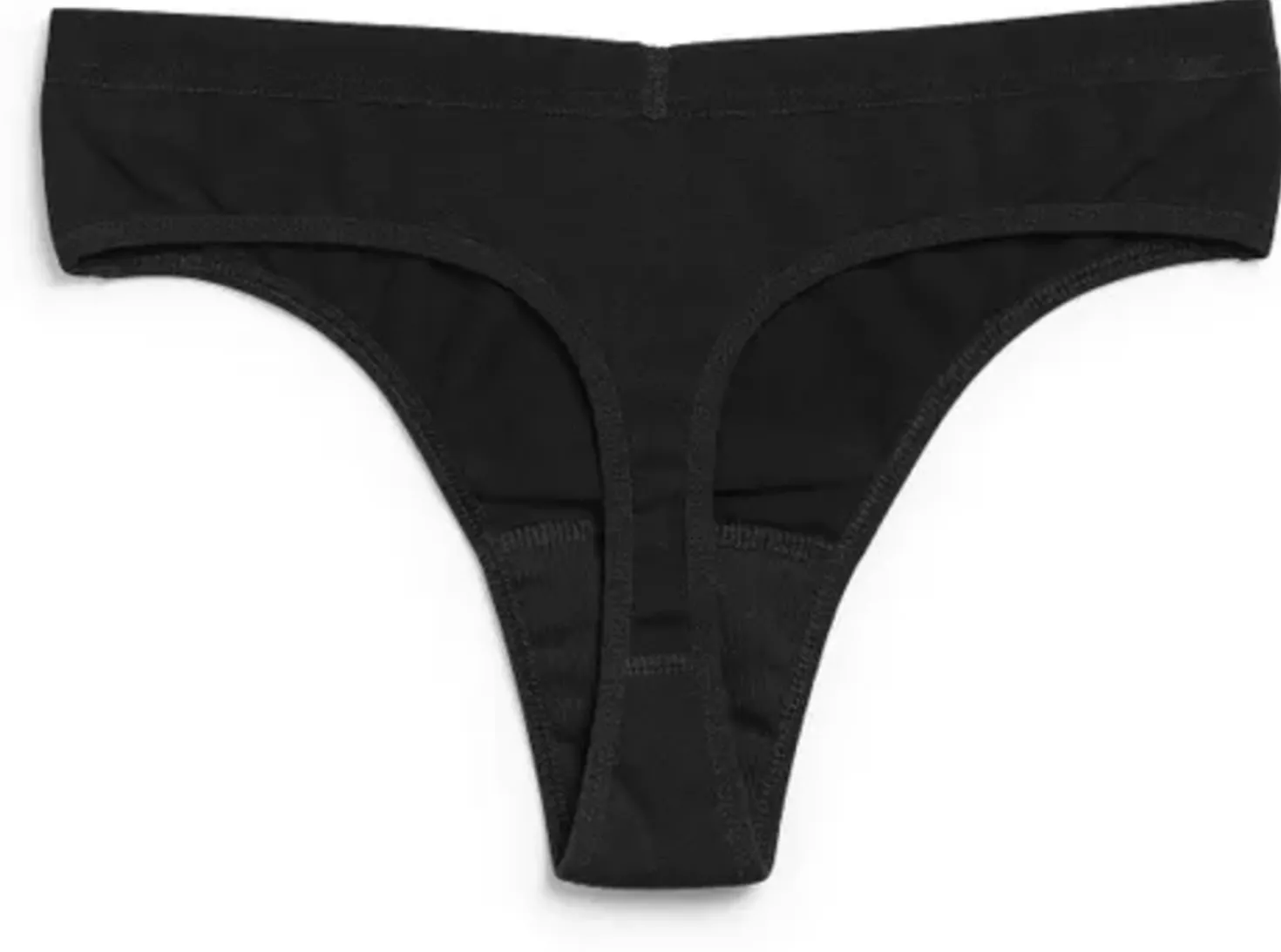 Perizoma Mestruale Nero - Flusso Molto Leggero, M