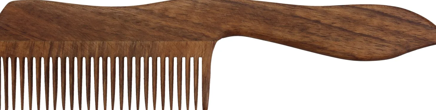 Pettine di Legno a Dentatura Spessa, legno di noce