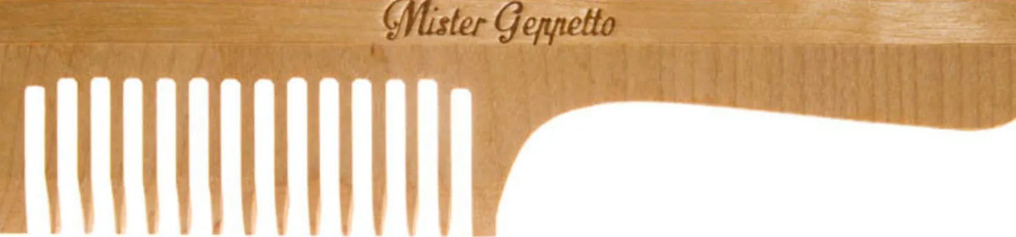 Pettine in Legno, 43x197 mm (con manico spesso)