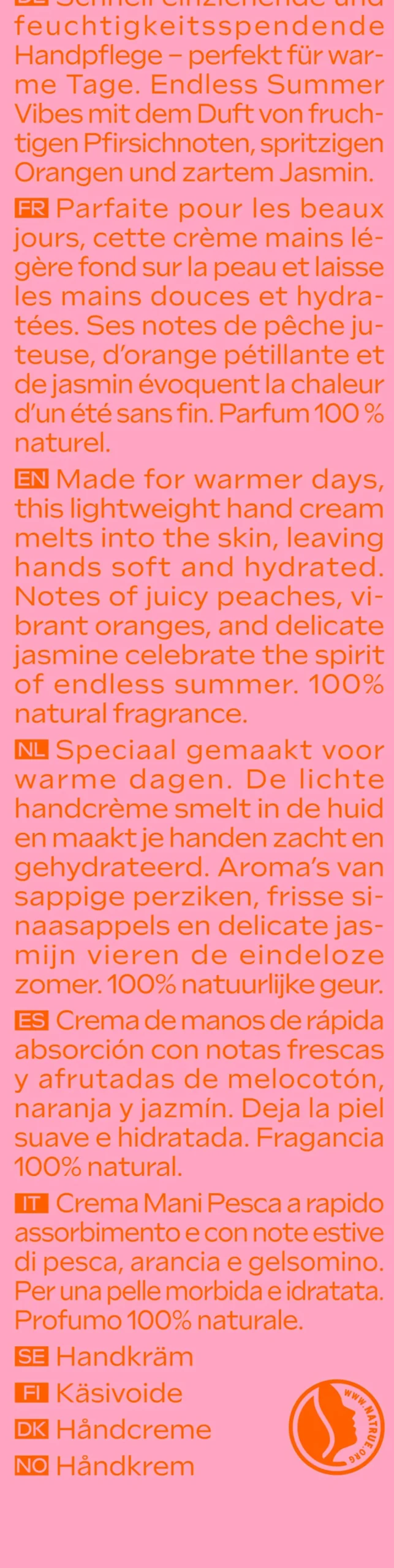 Pink Peach - Hand Cream, 50 ml