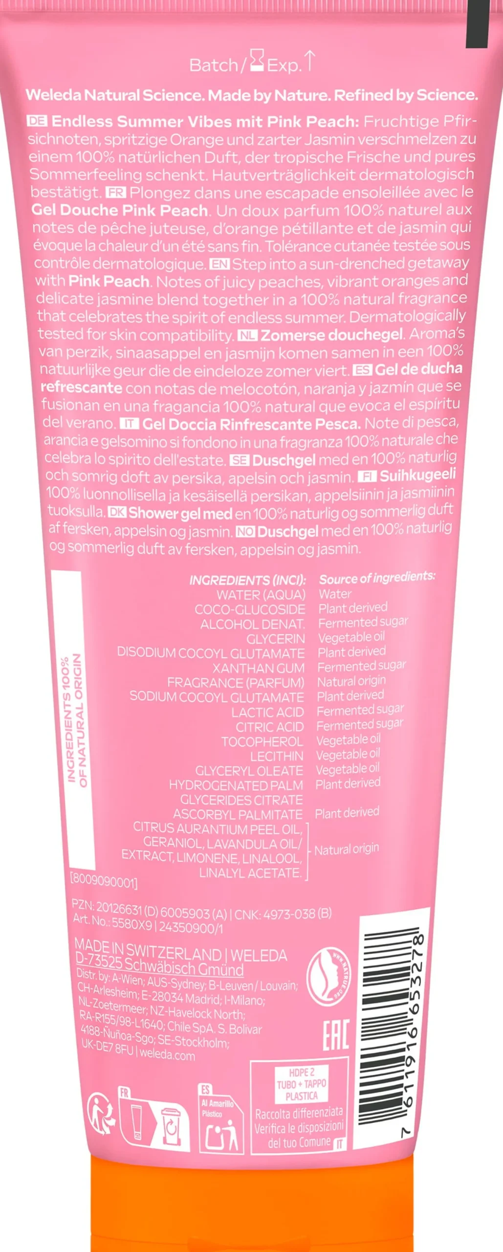 Pink Peach - Shower Gel, 200 ml