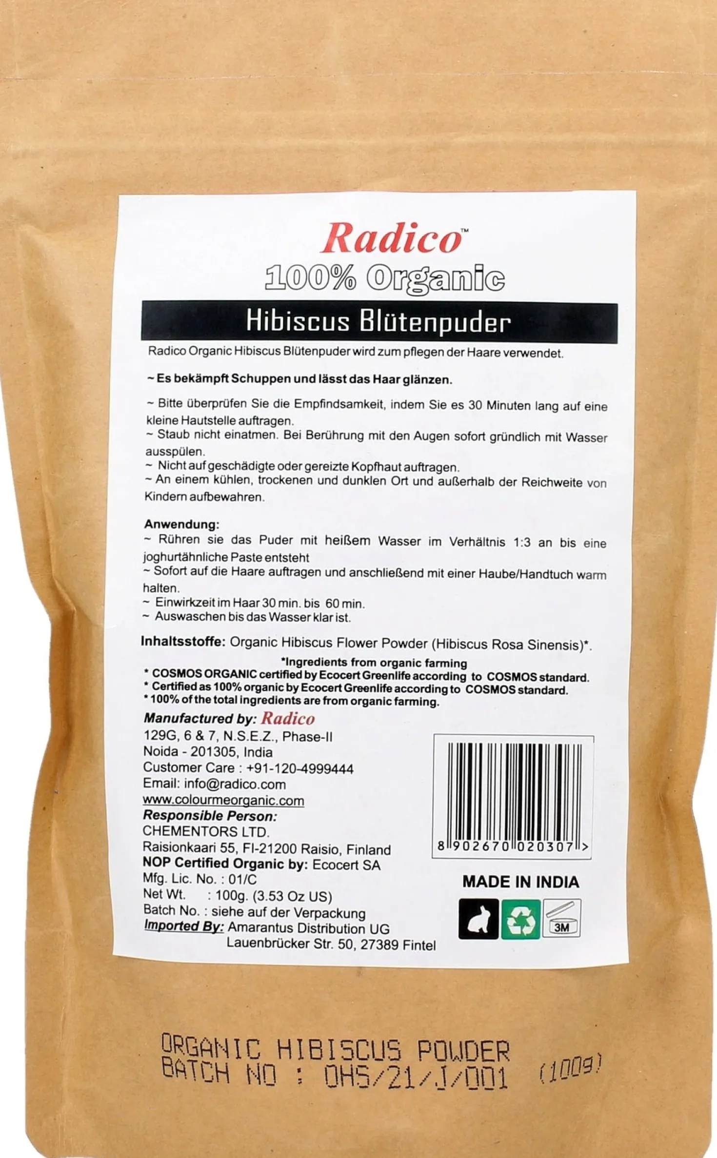 Polvere di Ibisco Bio, 100 g