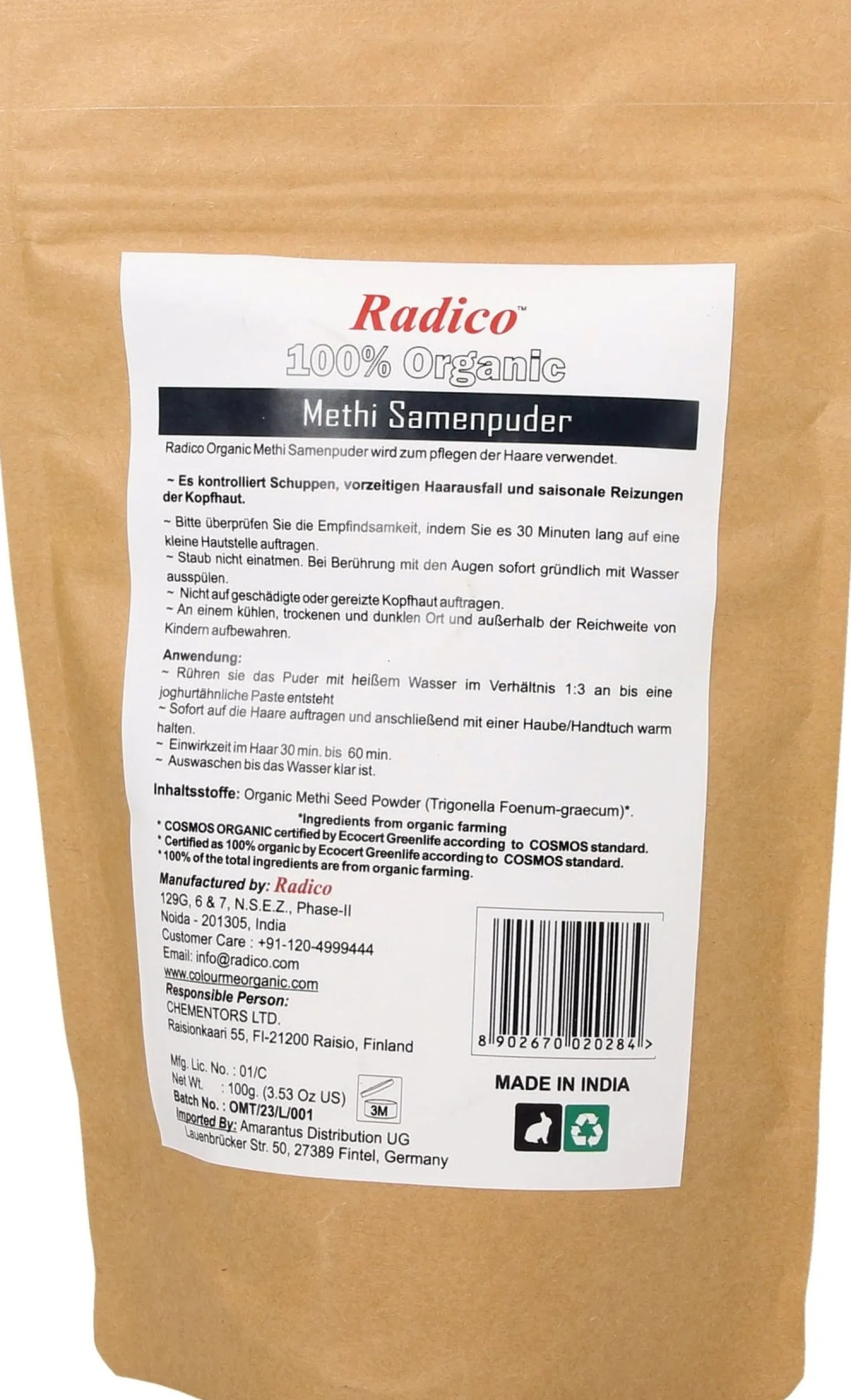 Polvere di Methi Bio, 100 g