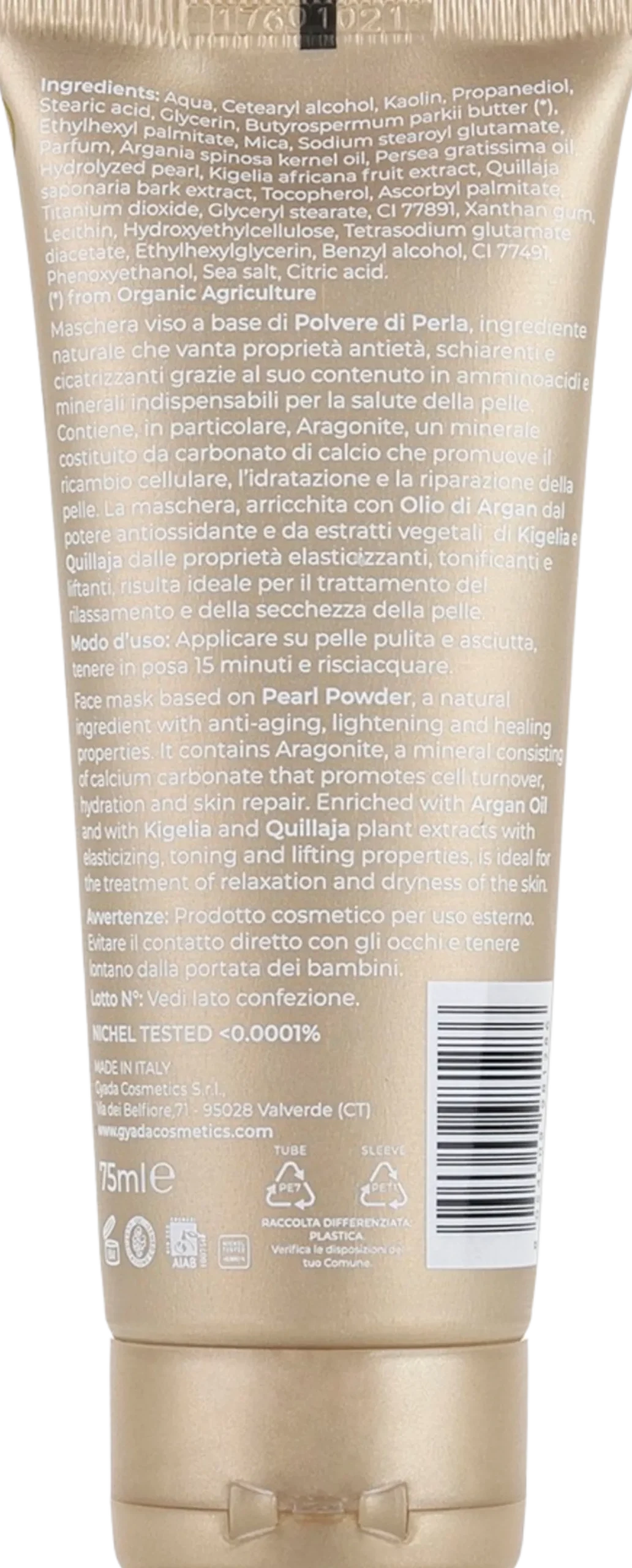 Polvere di Perla - Maschera Viso Oro, 75 ml