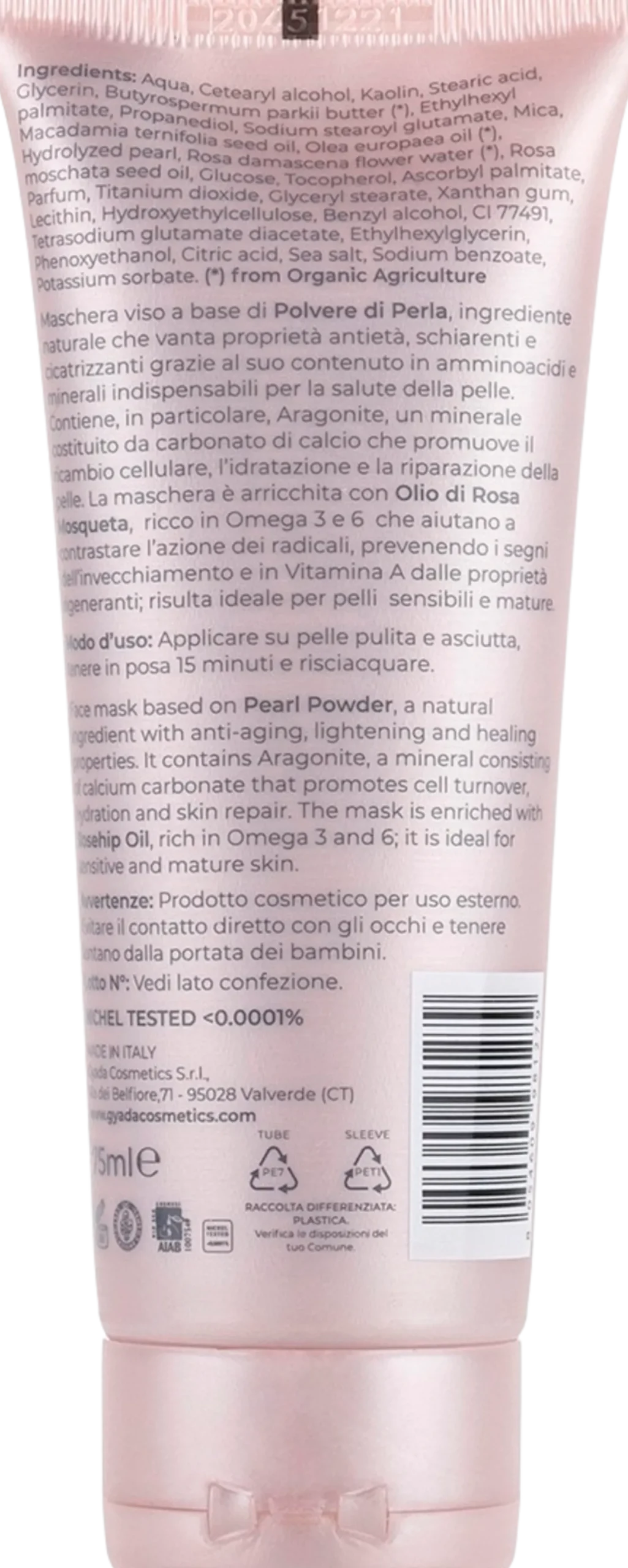 Polvere di Perla - Maschera Viso Rosa Mosqueta, 75 ml