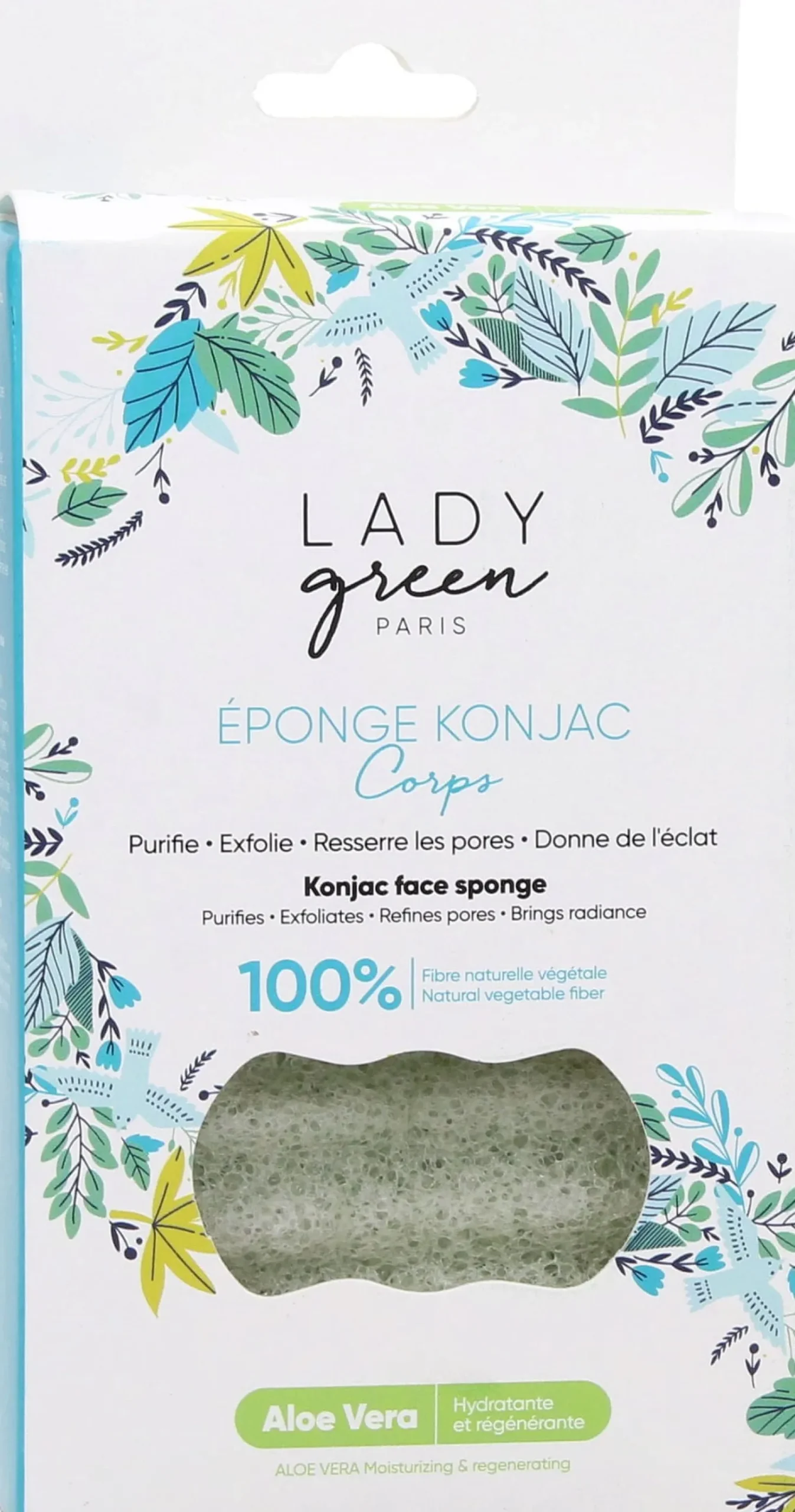 Éponge Merveilleuse Konjac Body Sponge Aloe Vera