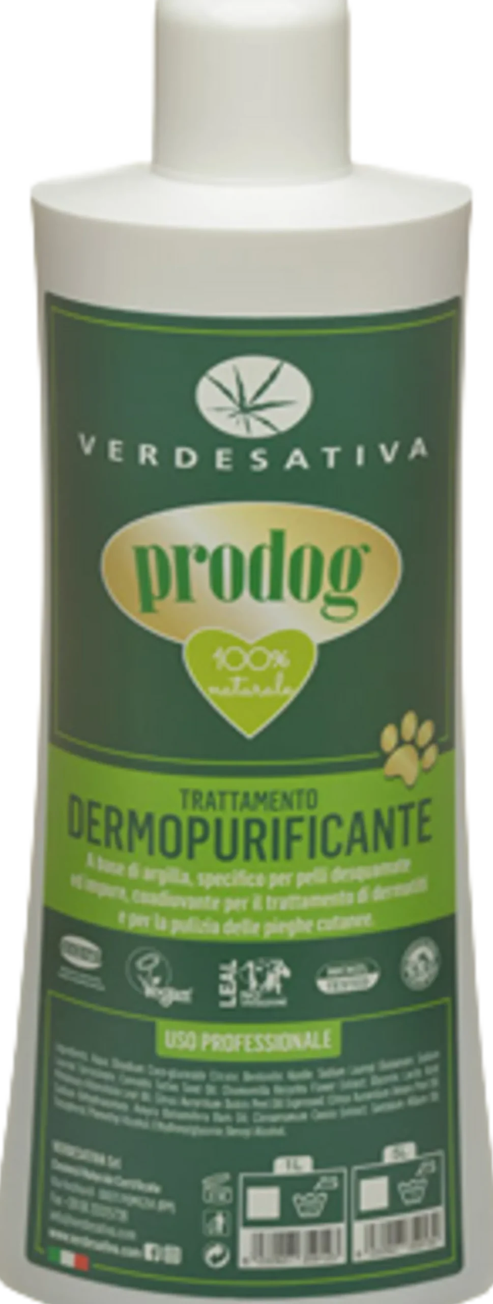 Prodog Shampoo Cani Trattamento Dermopurificante, 1 L