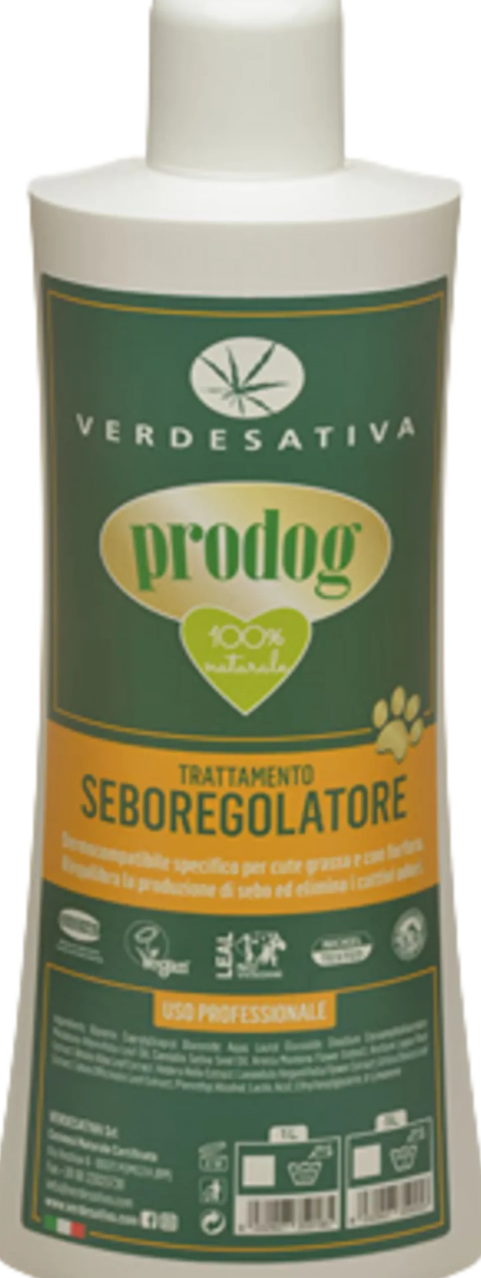 Prodog Shampoo Cani Trattamento Seboregolatore, 1 L