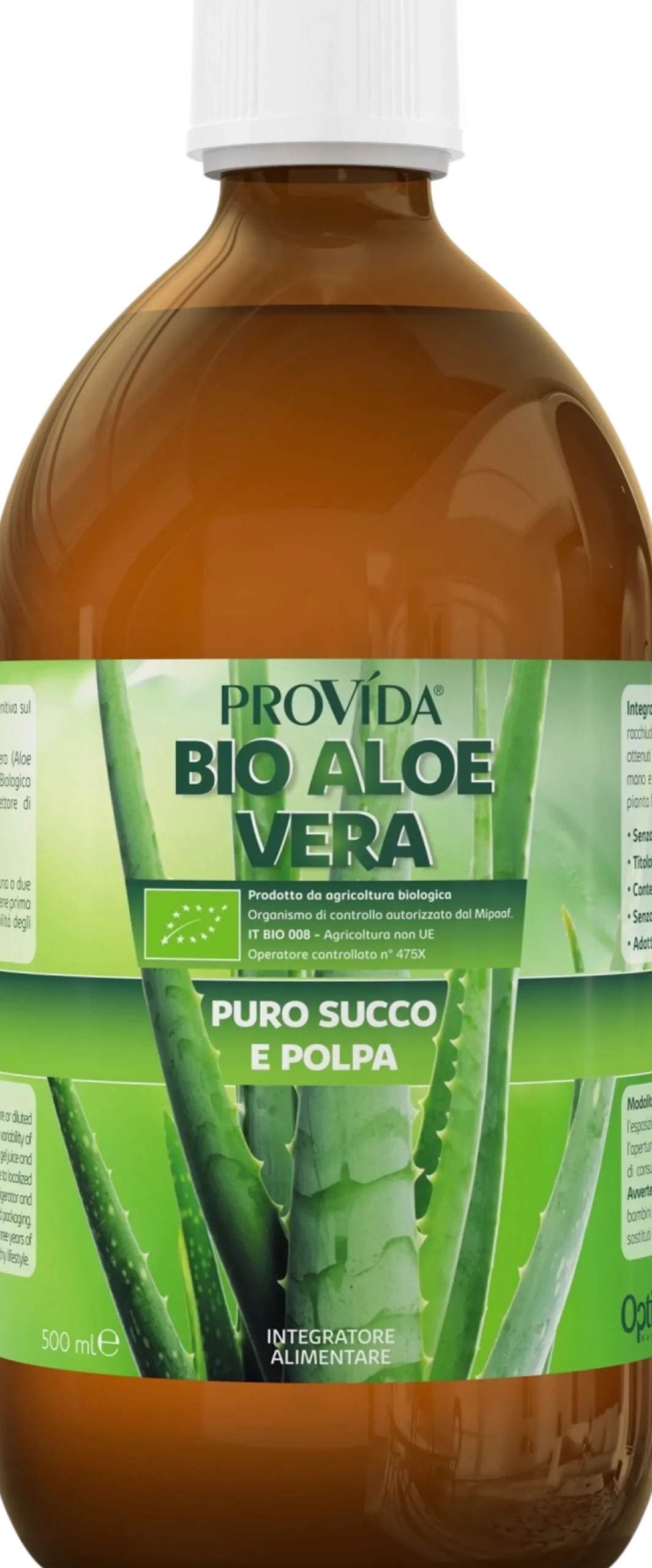 Provida Succo e Polpa di Aloe Vera Biologica, 500 ml