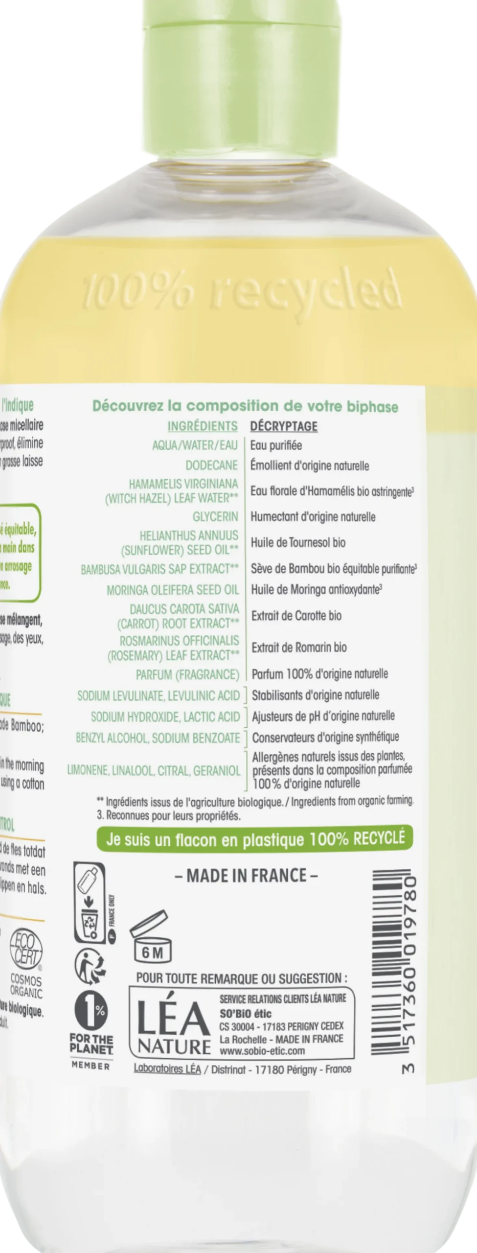 PurBAMBOO Acqua Micellare Bifasica, 500 ml