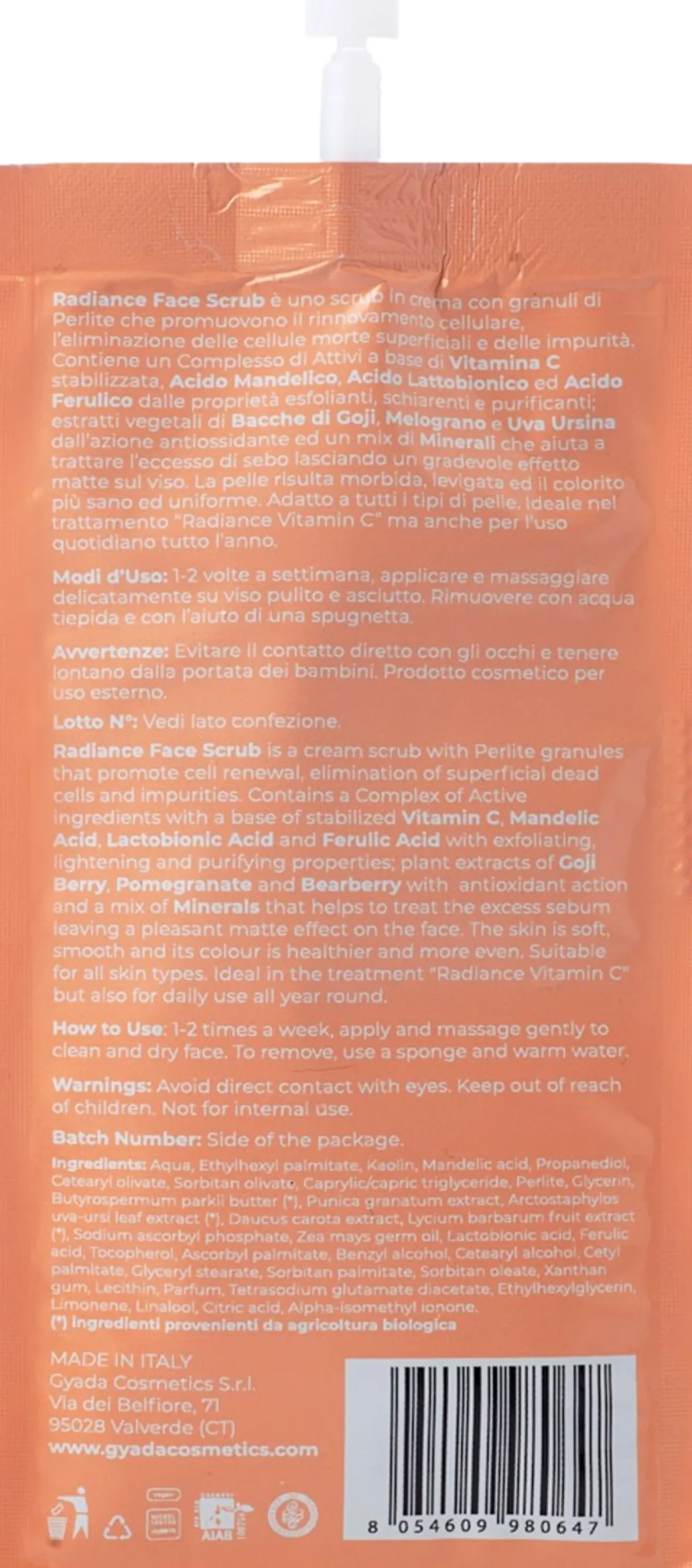 Radiance Scrub Viso Illuminante, 25 ml