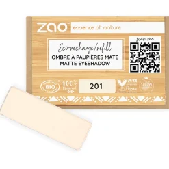 Refill Rectangle Eye Shadow, 201 Matt Ivory (1,30 g)