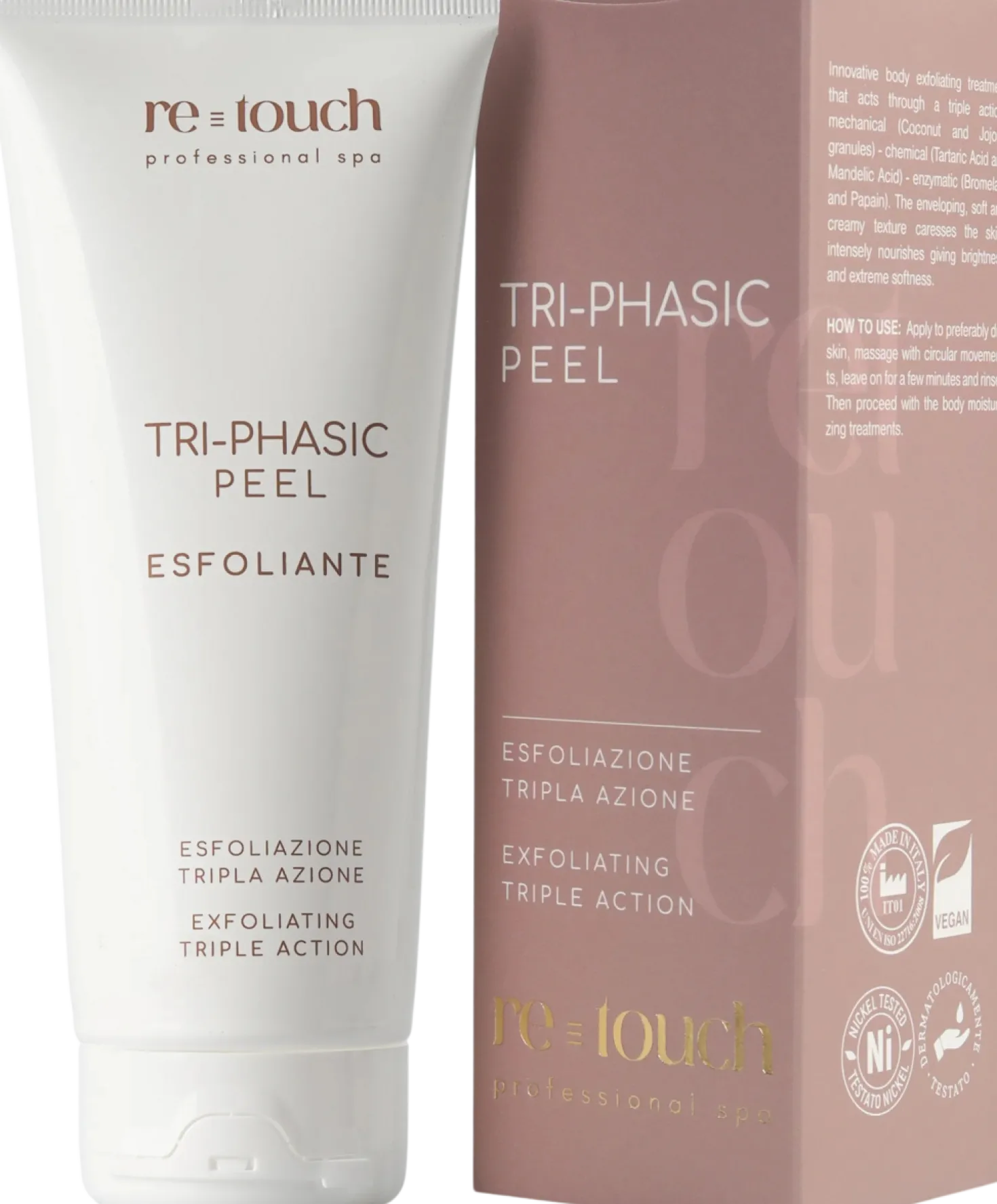 re-touch Tri-Phase Peel, Esfoliante Tripla Azione, 200 ml