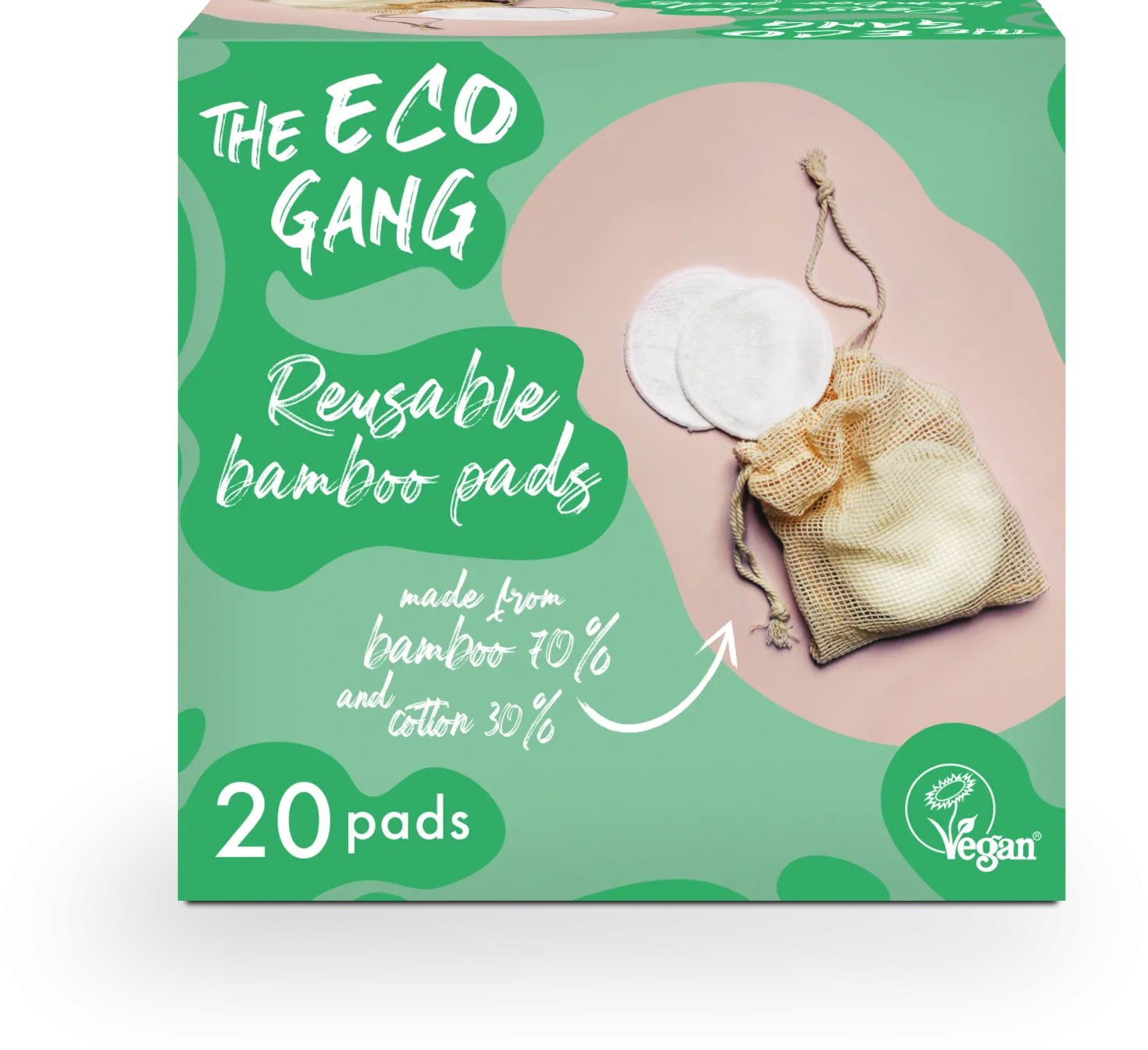 Reusable Bamboo Pads, 20 pezzi