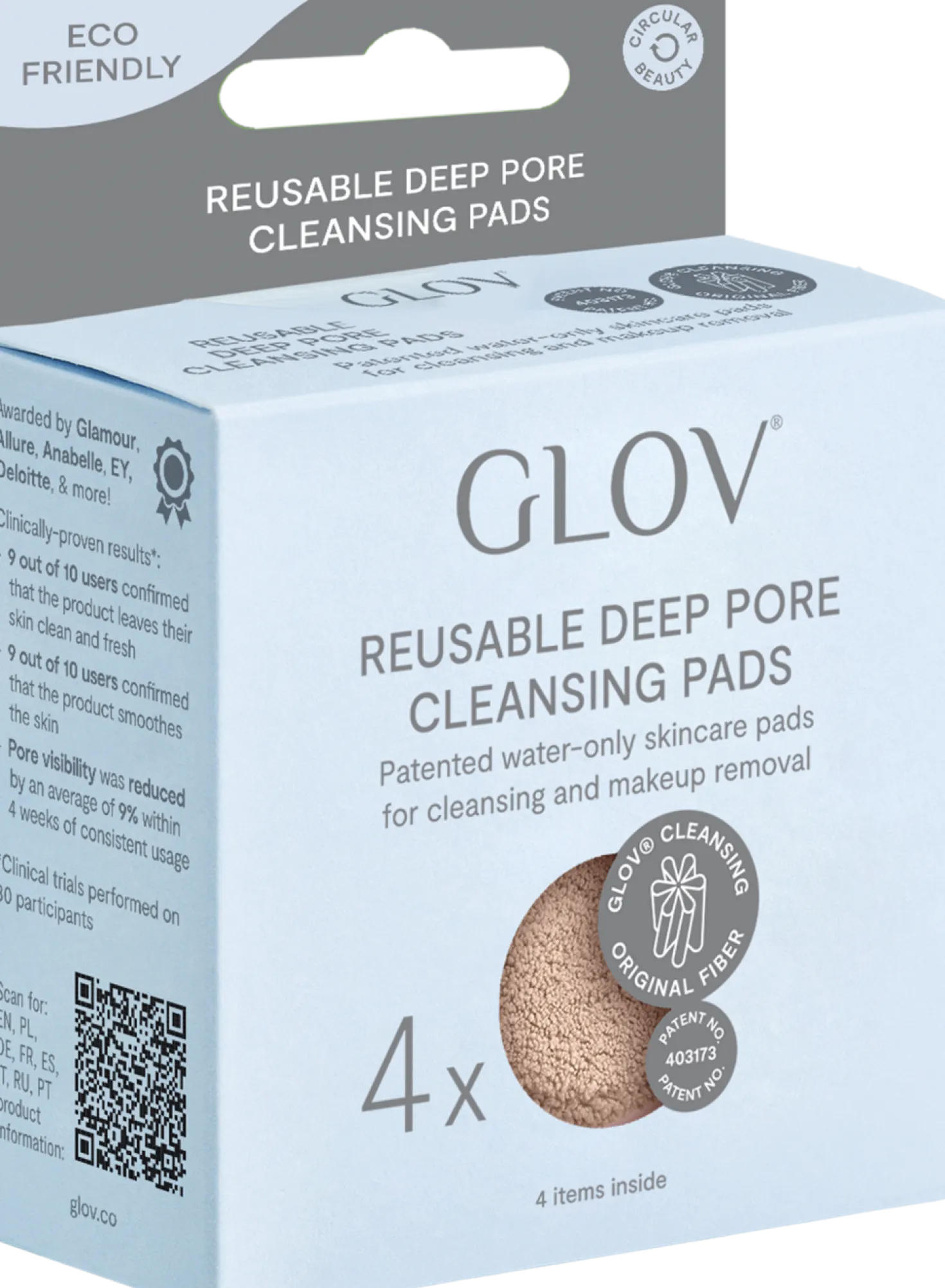 Reusable Deep Pore Cleansing Pads, 4 pezzi