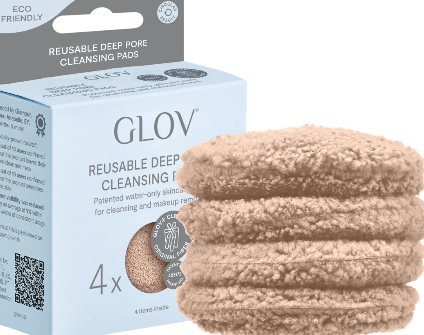 Reusable Deep Pore Cleansing Pads, 4 pezzi