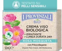 Rosa Mosqueta Crema Viso 24h Biologica Idratante, 50 ml