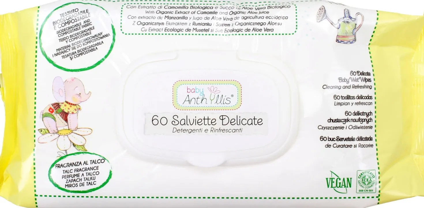 Salviette Umidificate Delicate, 60 pezzi