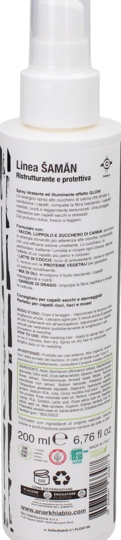 SAMAN SUGAR SPRAY Idratante e Lucidante, 200 ml