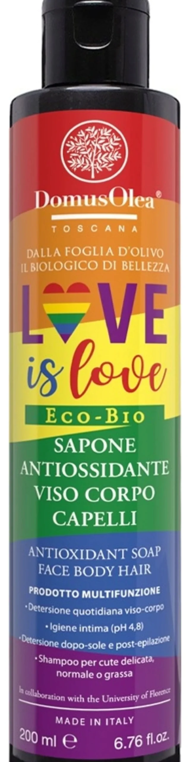 Sapone Antiossidante Viso, Corpo e Capelli "Love Is Love", 200 ml