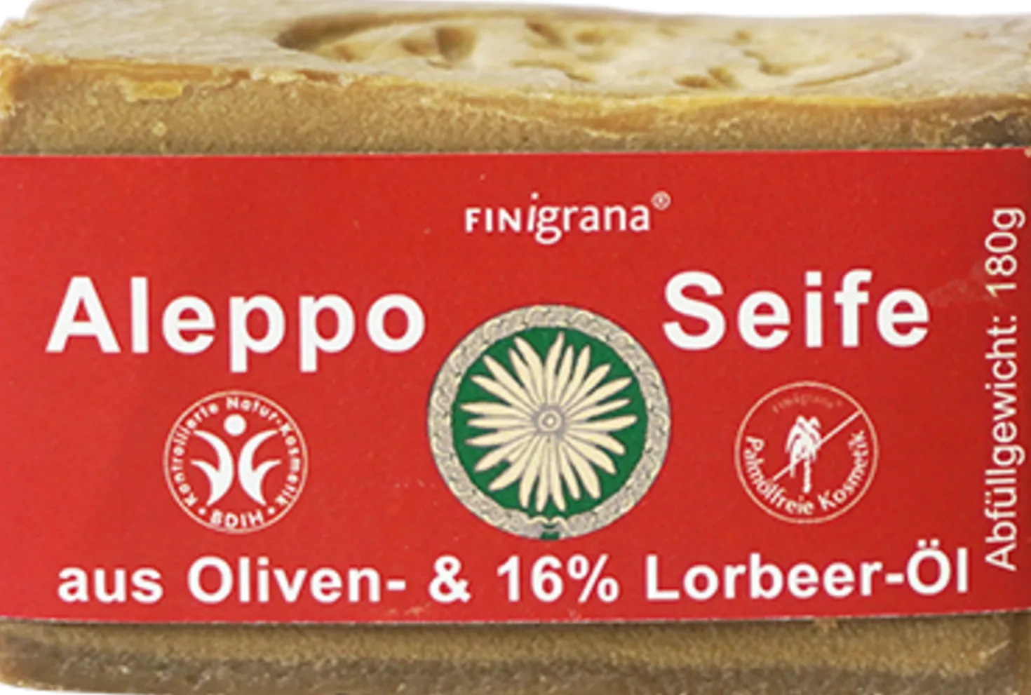 Sapone di Aleppo - 16% di Olio di Alloro, 180 g