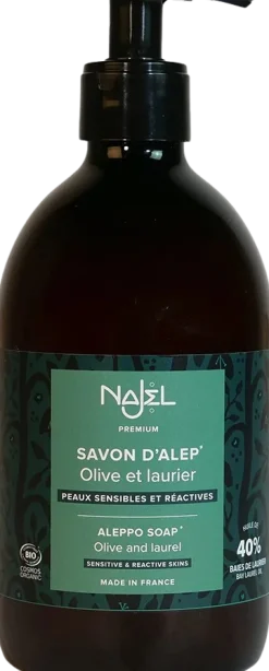 Sapone di Aleppo Liquido con il 40% di Olio di Alloro, 500 ml