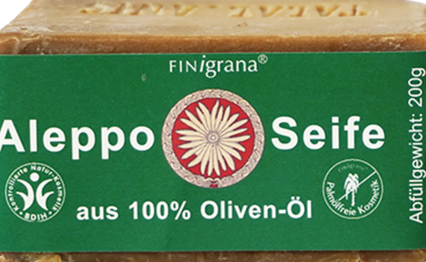 Sapone di Aleppo - 100% Olio d'Oliva, 200 g