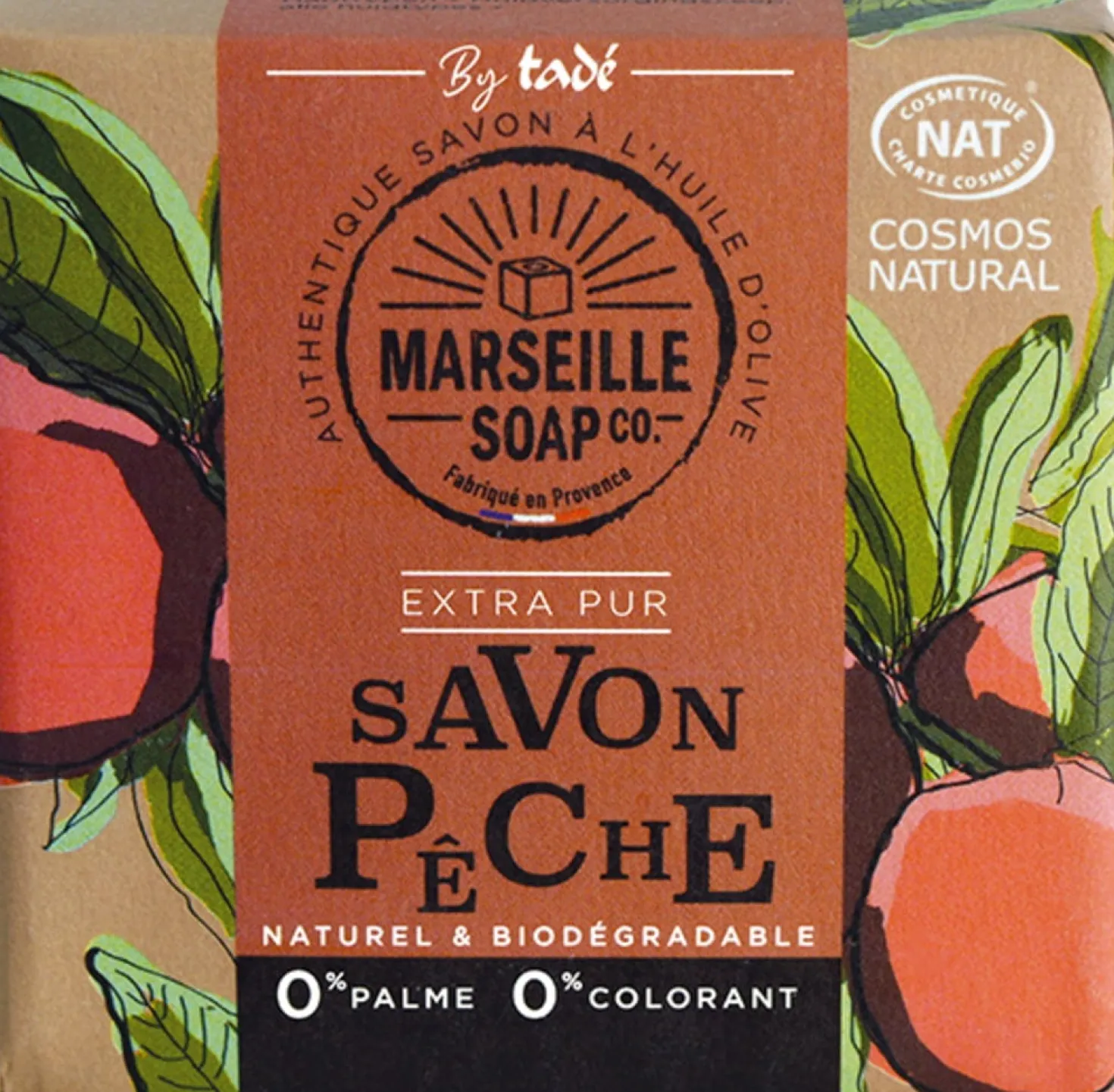 Sapone di Marsiglia Puro, pesca (100 g)