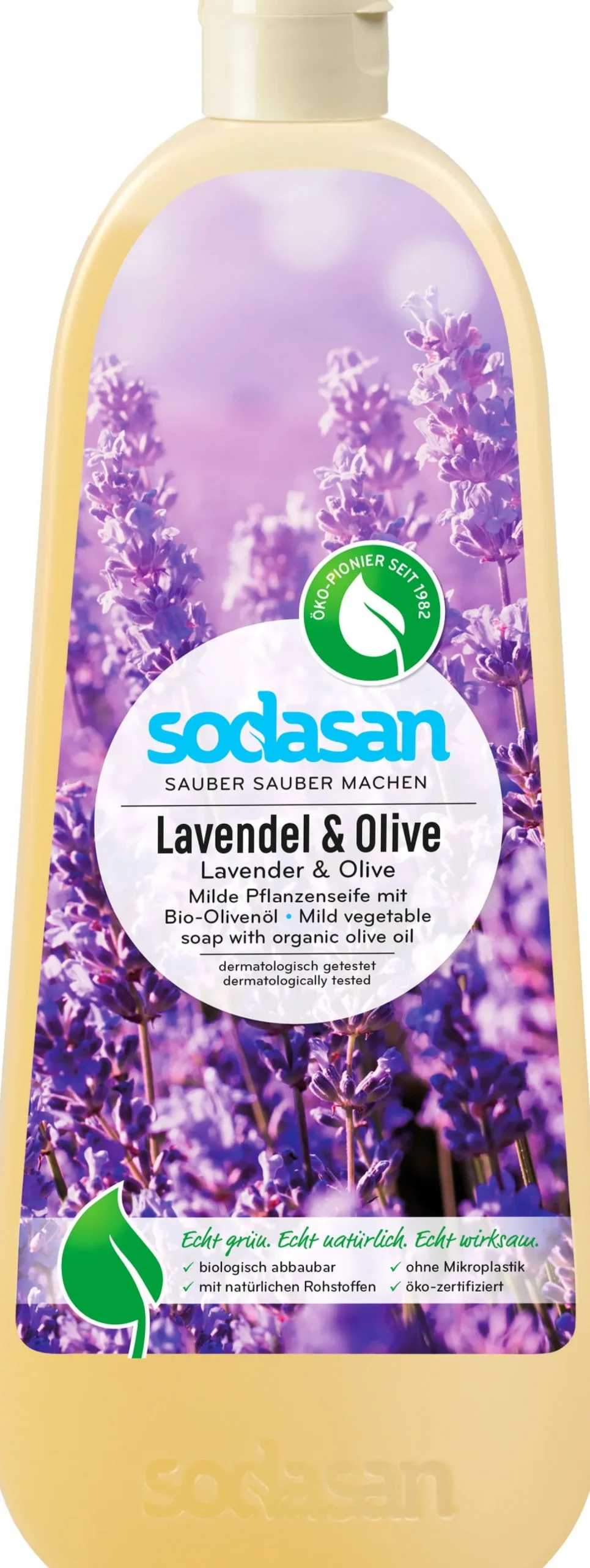 Sapone Liquido alla Lavanda e all'Olio di Oliva, 1 L