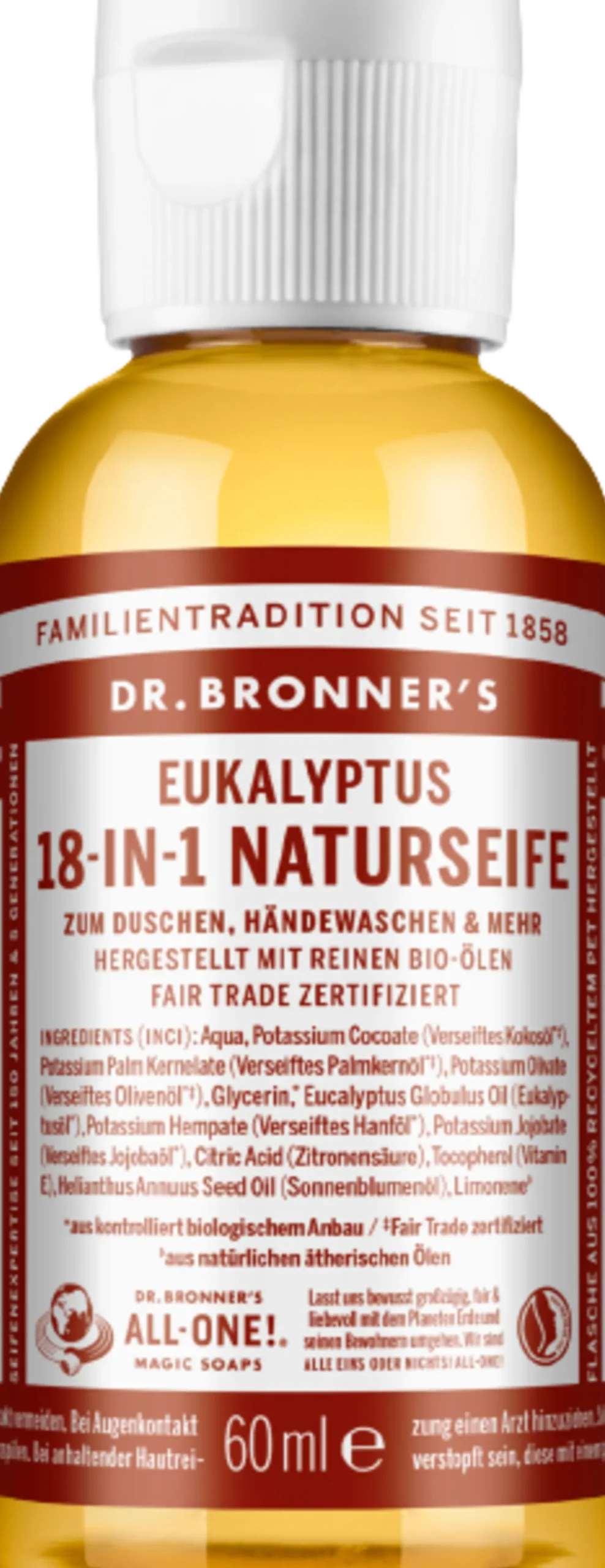 Sapone Liquido 18in1 - Eucalipto, 60 ml