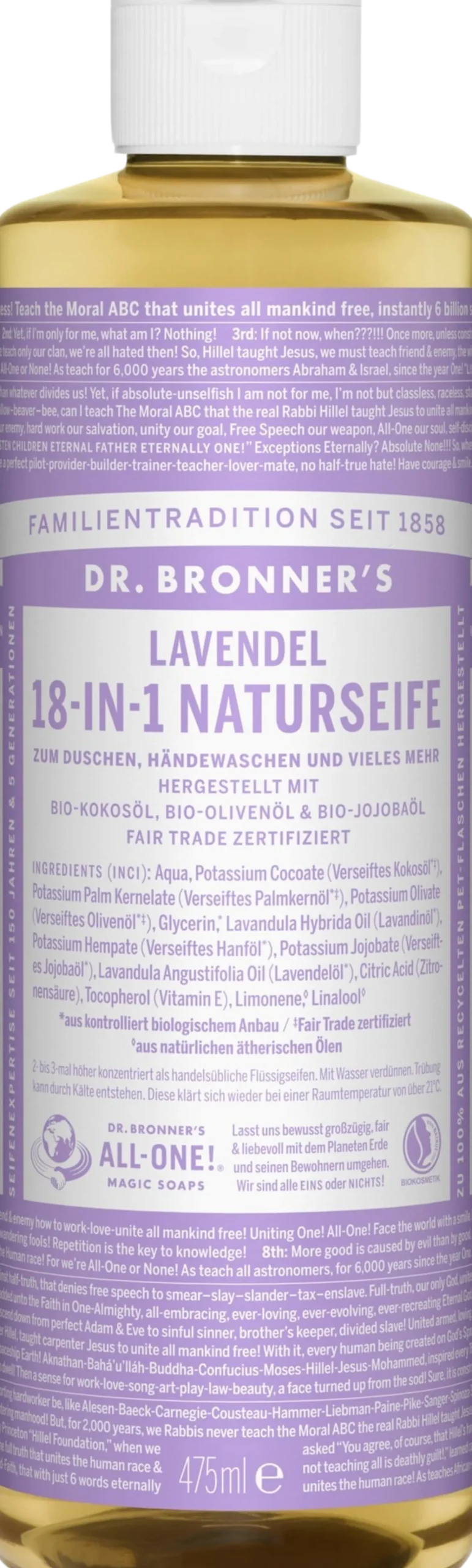 Sapone Liquido 18in1 - Lavanda, 475 ml