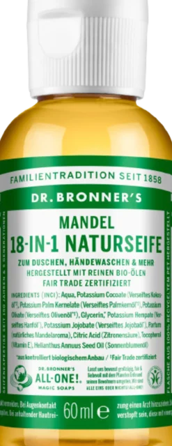 Sapone Liquido 18in1 - Mandorle, 60 ml