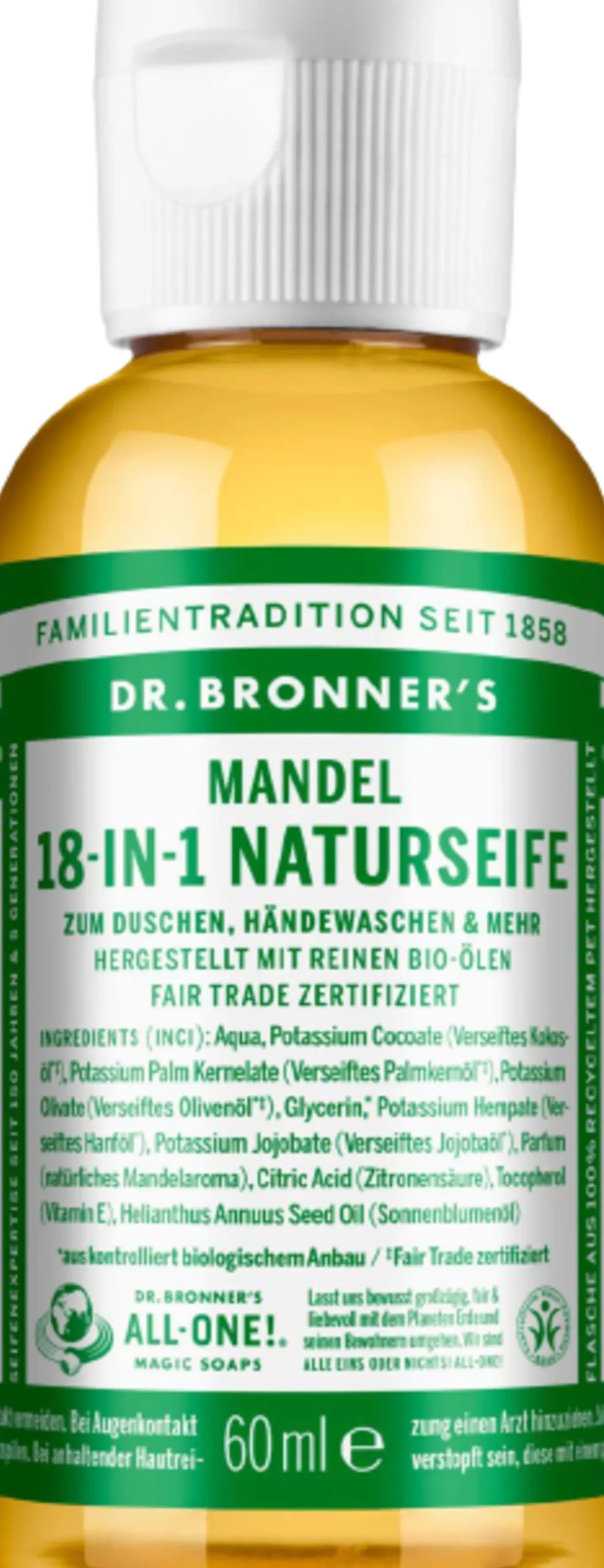 Sapone Liquido 18in1 - Mandorle, 60 ml