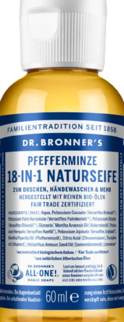 Sapone Liquido 18in1 - Menta Piperita, 60 ml