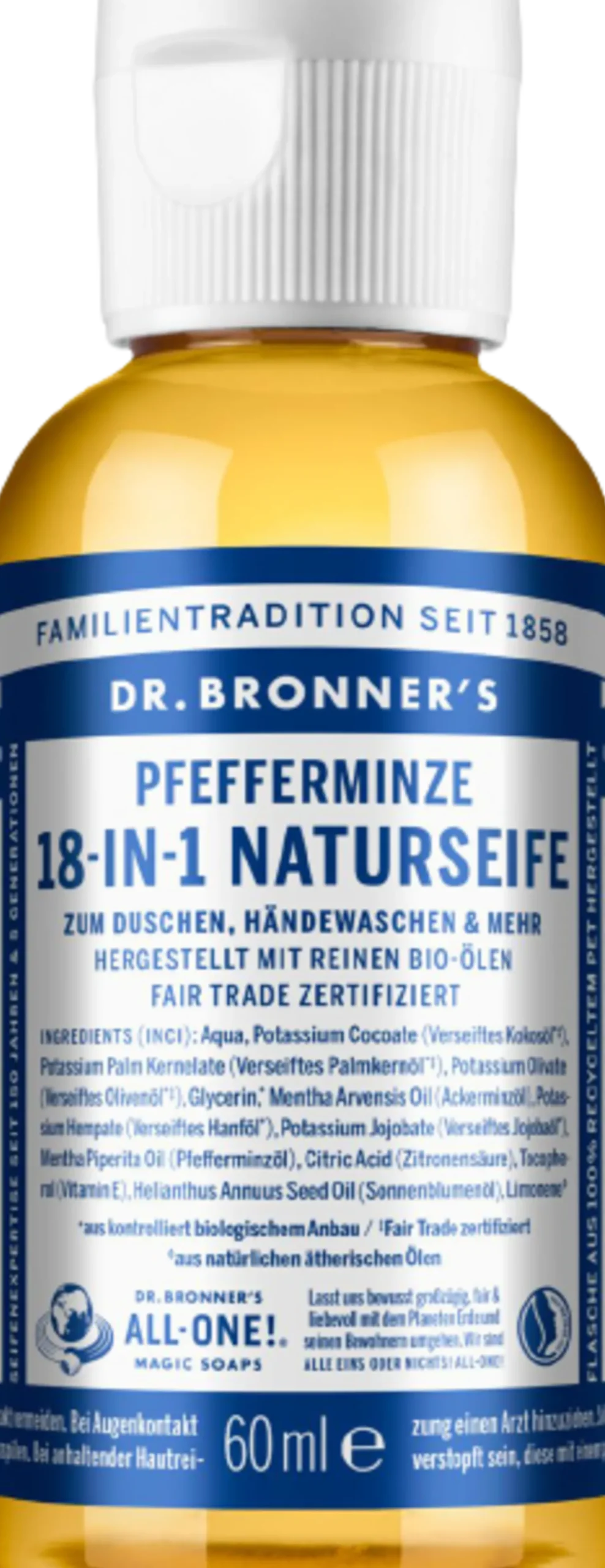 Sapone Liquido 18in1 - Menta Piperita, 60 ml