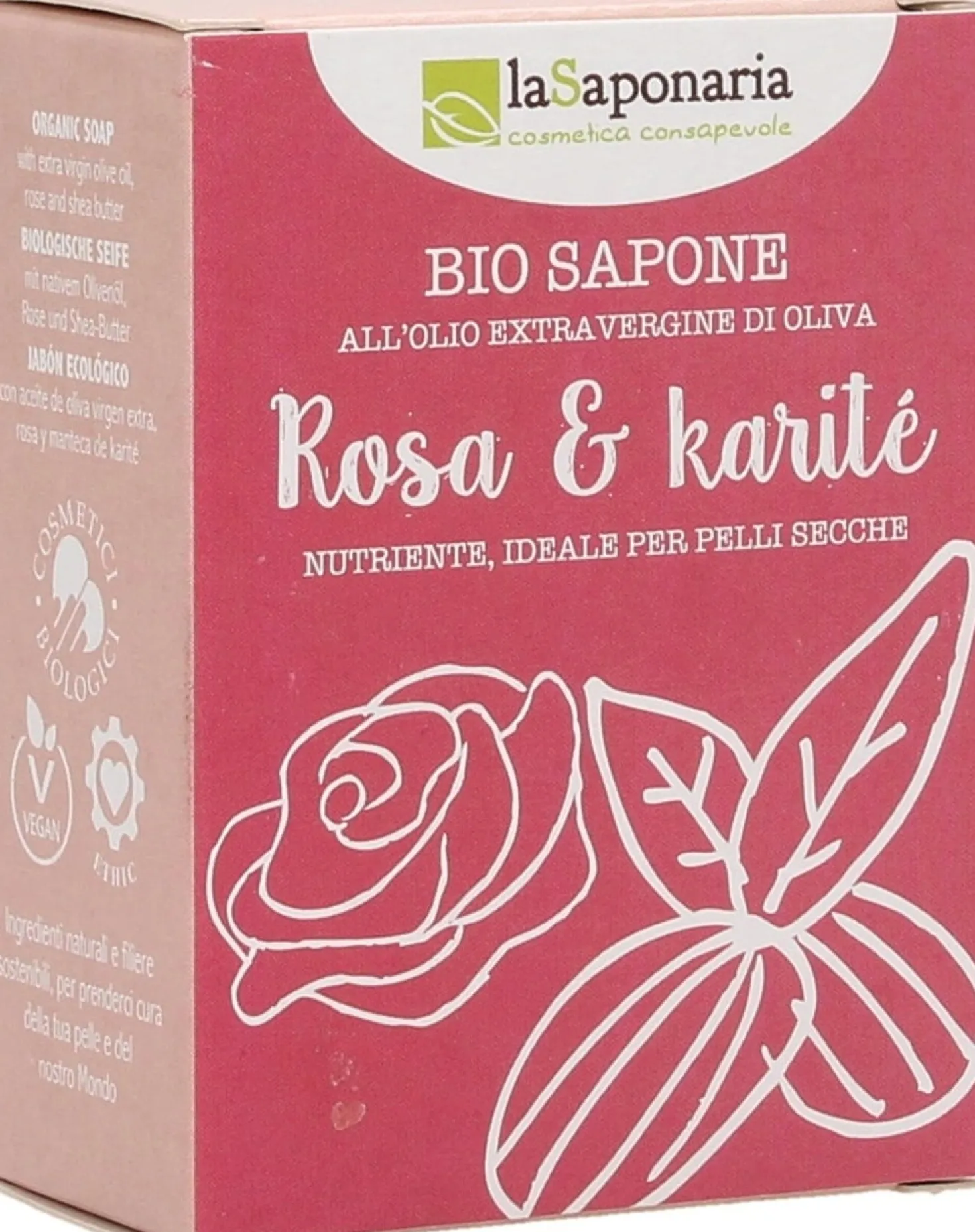 Sapone Rosa & Burro di Karitè, 100 g