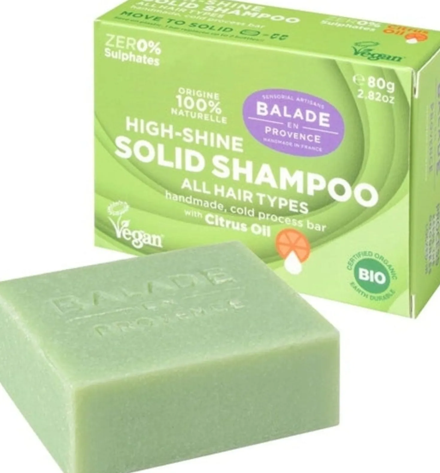 Sapone Solido per Capelli agli Agrumi, 80 g