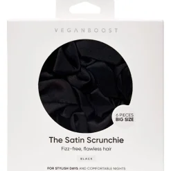 Scrunchie in Raso, Grandi, Bianco (6 pezzi)