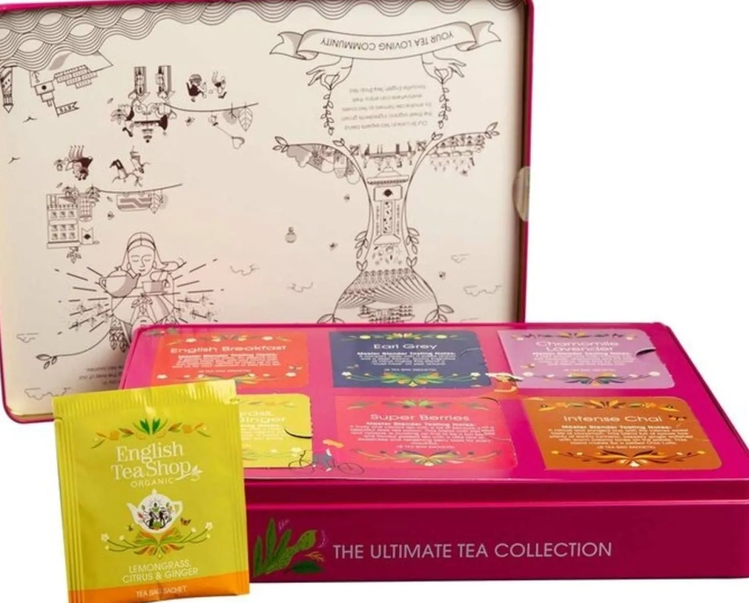 Selezione Bio in Box di Metallo - The Ultimate Tea Collection Pink, 36 bustine (69 g)