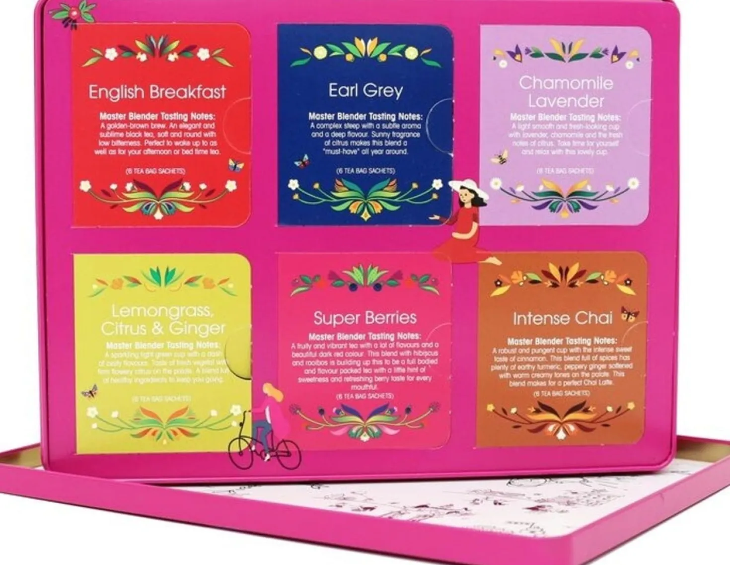 Selezione Bio in Box di Metallo - The Ultimate Tea Collection Pink, 36 bustine (69 g)
