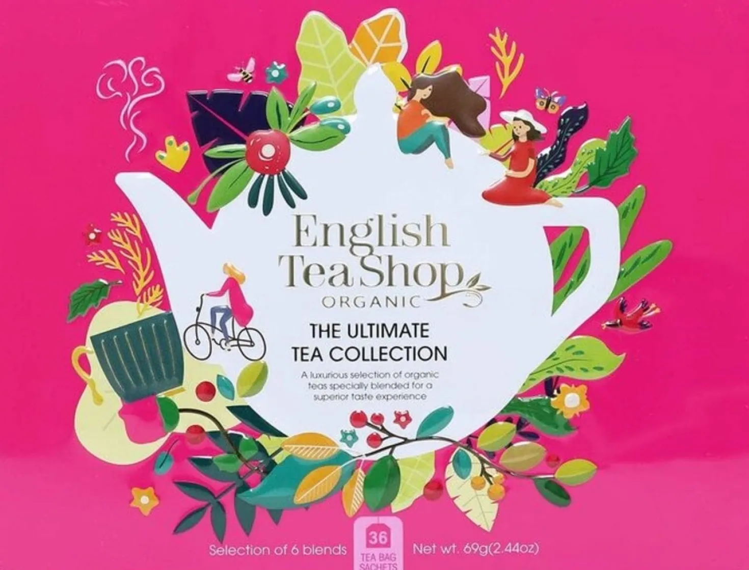 Selezione Bio in Box di Metallo - The Ultimate Tea Collection Pink, 36 bustine (69 g)